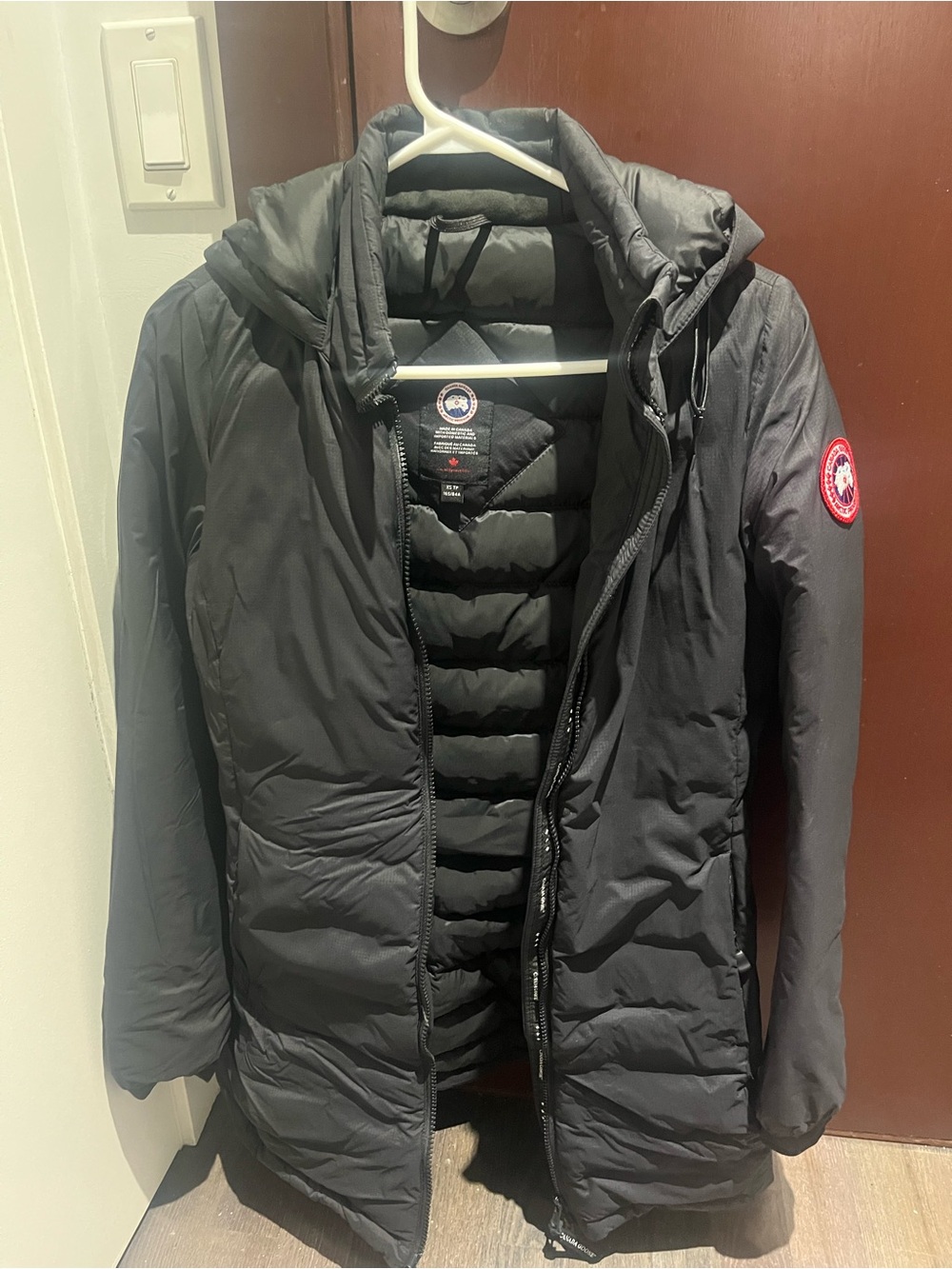Canada Goose Black Insulated Hooded women’s Coat